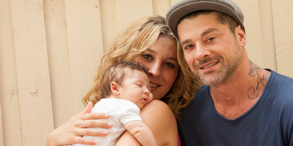Indiana Awad with her proud parents