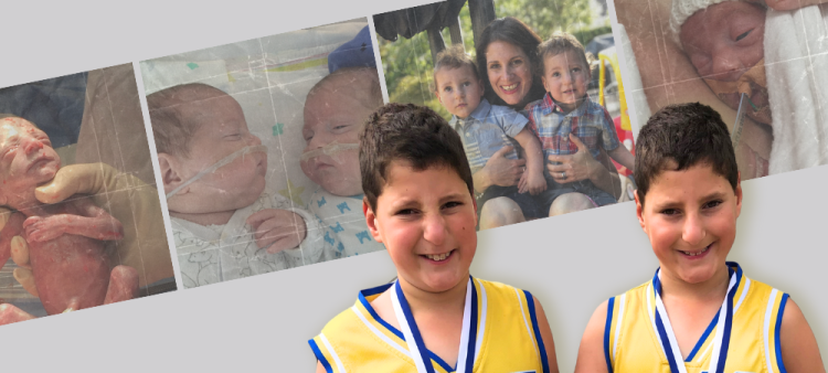 Identical twins Joshua and Noah 