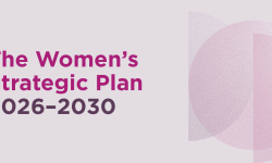 Front cover of the Women's new Strategic Plan 2026-2030