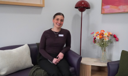 Social worker Faith says both staff and patients have benefited from the updated social work room, which was funded through Ideas Tank.